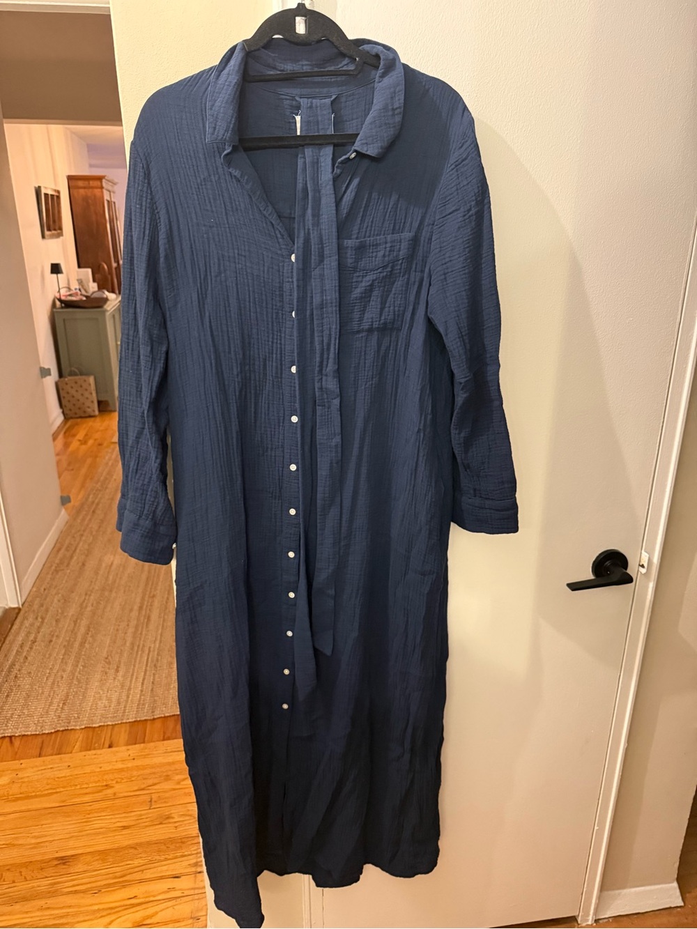 Alice Walk navy maxi dress in gauze